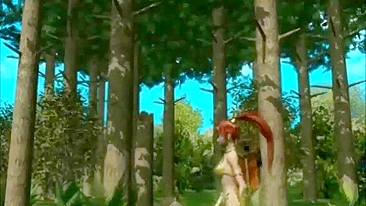 Redhead 3D Anime Cutie Gangbanged by Monsters in the Forest