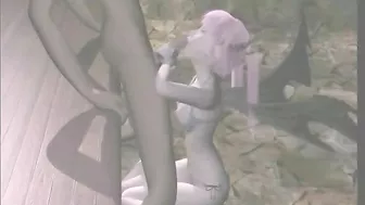 Batgirl in 3D Animation Gives Blowjob to Stiff Cock