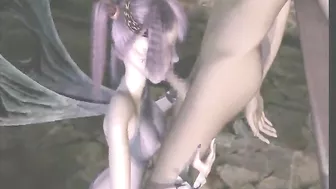 Batgirl in 3D Animation Gives Blowjob to Stiff Cock