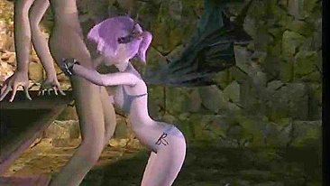 Batgirl in 3D Animation Gives Blowjob to Stiff Cock