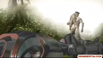 Wolverine gets fucked from behind in the great outdoors! 3D animation at its best.
