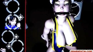 Bald and Bound - Gagging 3D Animation Assfuck