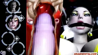 Bald and Bound - Gagging 3D Animation Assfuck