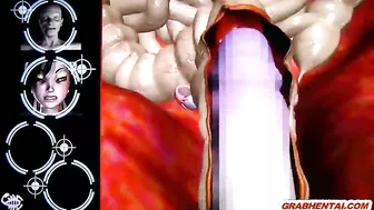 Bald and Bound - Gagging 3D Animation Assfuck