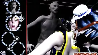 Bald and Bound - Gagging 3D Animation Assfuck