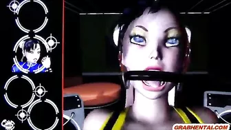 Bald and Bound - Gagging 3D Animation Assfuck