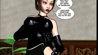 Strapped-on Fucking on the Sofa - A 3D Comic Experience