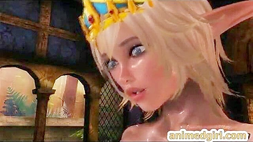 Princess 3D Anime Shemale Big Boobs Hot Fucked and Facial