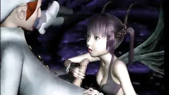 Batgirl Sucks Big Dick in 3D Anime Porn