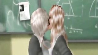 Sexy Shemale Coeds Suck Cock in Classroom - 3D Anime Porn