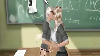 Sexy Shemale Coeds Suck Cock in Classroom - 3D Anime Porn