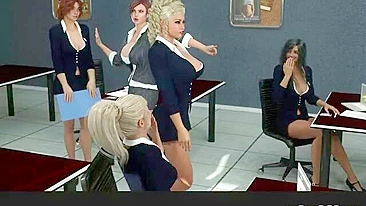 Busty Shemales Gangbanged in Class - 3D Porn and Anime