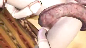 Caught Anime Cutie Gets Drilled by Tentacle Cock in 3D Porn