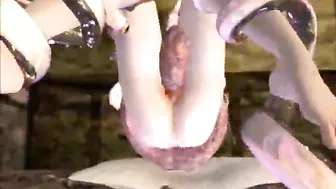 Caught Anime Cutie Gets Drilled by Tentacle Cock in 3D Porn