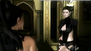 Ghetto Shemale and Busty Girl in 3D Porn Comic