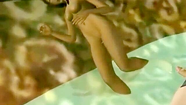 Shemale Angel Fucks Hot in Lake - 3D Hentai Porn