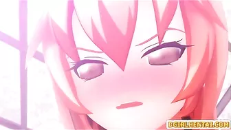 3D Animated Shemale Cutie Sucks Cock in Caught Moment