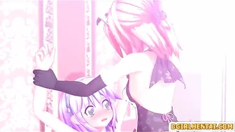 3D Animated Shemale Cutie Sucks Cock in Caught Moment