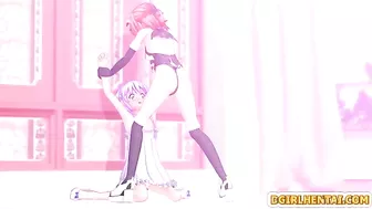 3D Animated Shemale Cutie Sucks Cock in Caught Moment