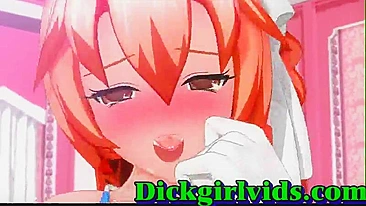 Shemale Dee's Masturbation Fun with Cum in 3D Hentai Anime