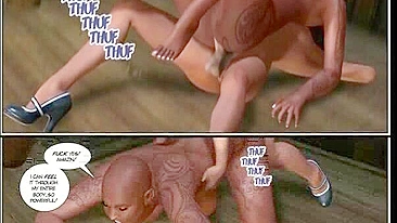 Bald Shemale Poking from Behind in Ghetto 3D Comic