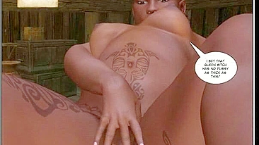 Bald Shemale Poking from Behind in Ghetto 3D Comic