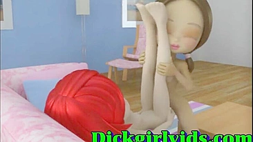 Shemale fucks and rides in horny hentai anime