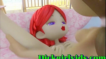 Shemale fucks and rides in horny hentai anime