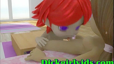 Shemale fucks and rides in horny hentai anime