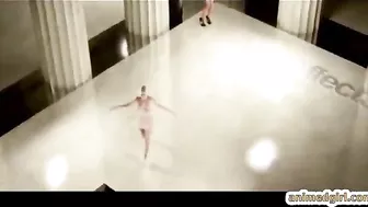 Anime Beauty with Big Boobs Sucks Shemale's Big Cock in 3D Porn