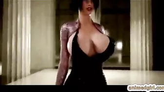 Anime Beauty with Big Boobs Sucks Shemale's Big Cock in 3D Porn