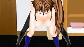 Shemale Professor takes on two coeds in steamy fuck session