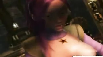 Shemale Angel Fucks Shemale in 3D Anime Porn