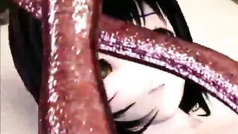 Girl Gets Drilled in All Holes by Tentacles in 3D Animated Porn