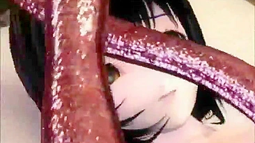 Girl Gets Drilled in All Holes by Tentacles in 3D Animated Porn