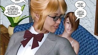 Shemale Gets Sucked by Bigcock in 3D Anime Porn