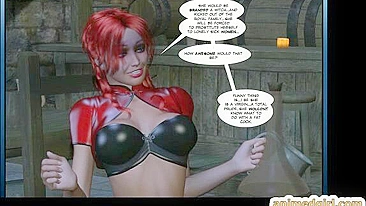 Busty Anime Gets Handjob from Wet Pussy