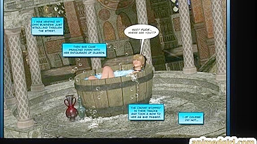 Busty Anime Gets Handjob from Wet Pussy