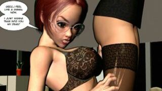 Big-Boobed Office Girl in 3D Comic Porn