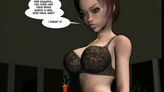 Big-Boobed Office Girl in 3D Comic Porn