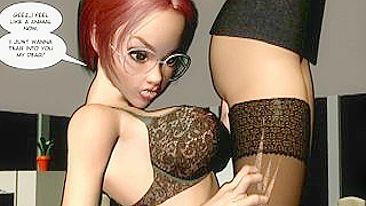 Big-Boobed Office Girl in 3D Comic Porn