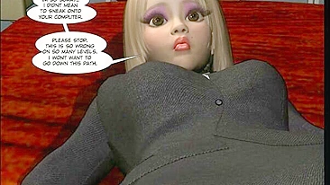 Big-Boobed Office Girl in 3D Comic Porn