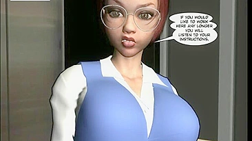 Big-Boobed Office Girl in 3D Comic Porn