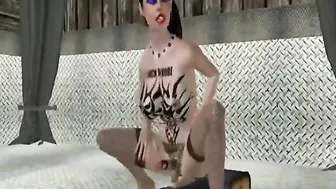 Shemale Self Masturbation in 3D Animation