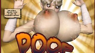 Giant Boobs Fucked from Behind by Shemale in 3D Animation