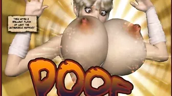 Giant Boobs Fucked from Behind by Shemale in 3D Animation