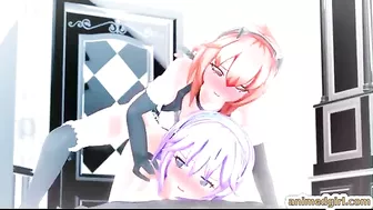 Two Shemale Porn Comic - Animated Cumming Scene