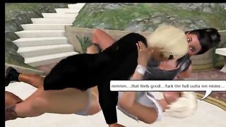 Threesome with Big Tits and Doggystyle in 3D Animation