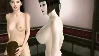 Shemale Anime Threesome Heat - Two Shemales and one anime girl get hot and horny in a steamy threesome!