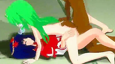 Anime Shemale Threesome Gangbang Fuck, Toon Hentai Porn